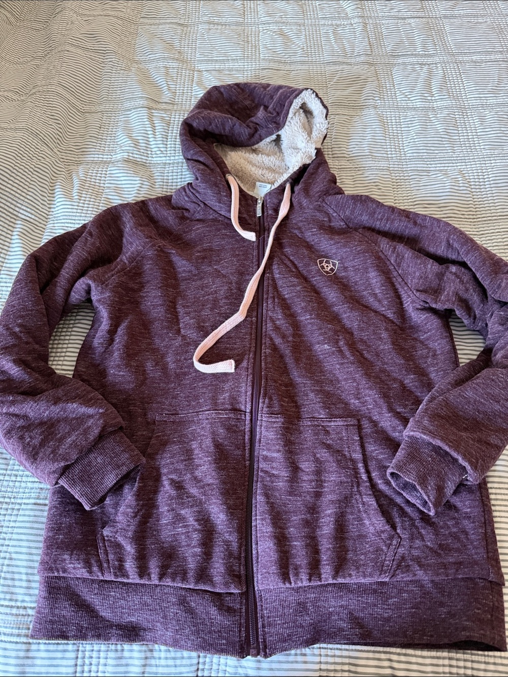 Ariat Plum Full-Zip Hoodie with Sherpa Hood